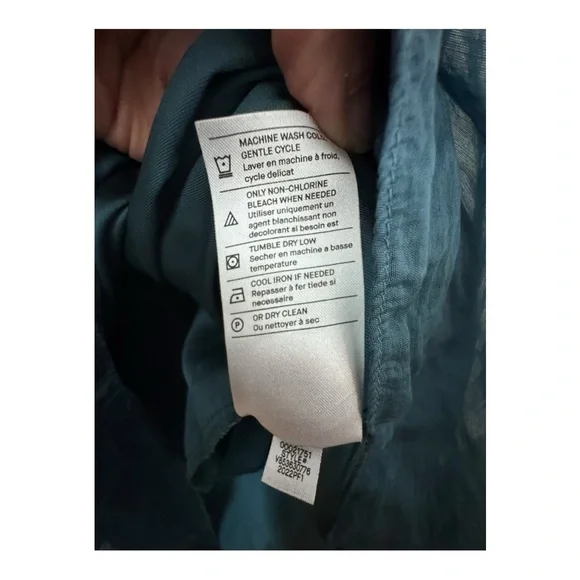 VINCE | $295 Smocked-Waist Gathered Skirt in Dark Blue Waltz, Size Small - Picture 10 of 11